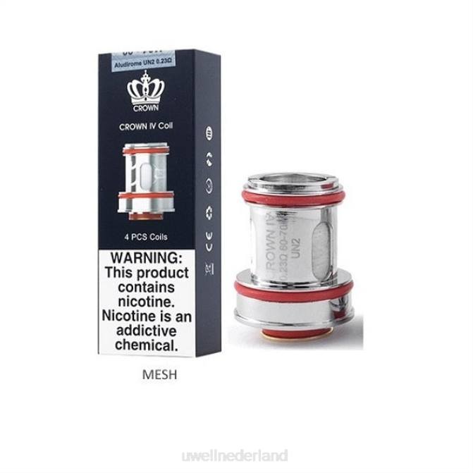 FXZZ184 UWELL CROWN 4 vervangingsspoelen (4-pack) - UWELL vape flavours un2 dual-mesh 023 ohm