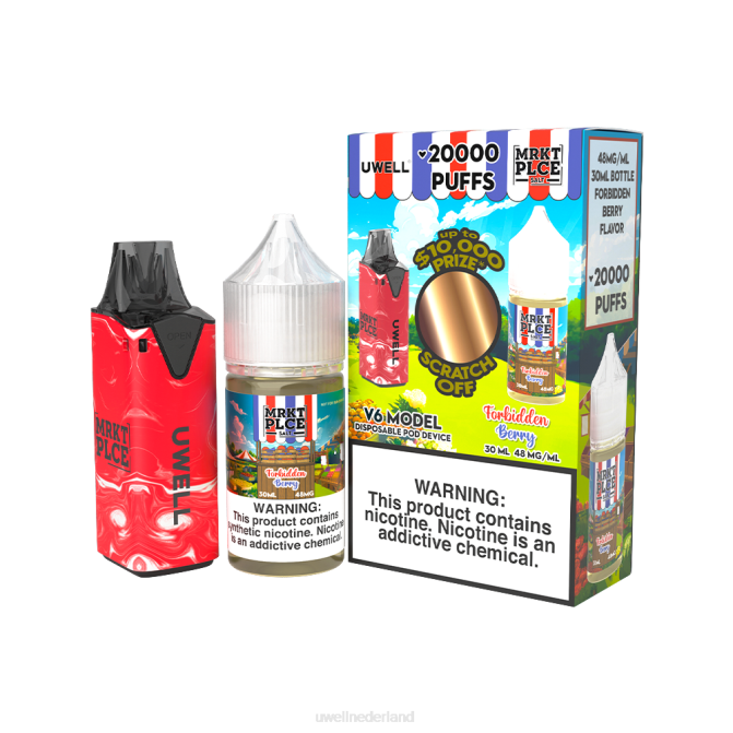 FXZZ208 UWELL V6 wegwerpapparaat + papas damp 30 ml sap - collabbundel - UWELL vape for sale clr rood/flv verboden bes 48 mg