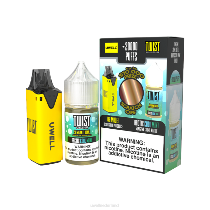 FXZZ212 UWELL V6 wegwerpapparaat + papa\s damp 30 ml sap - collabbundel - UWELL Maastricht clr rood/flv boterkoekje 48 mg