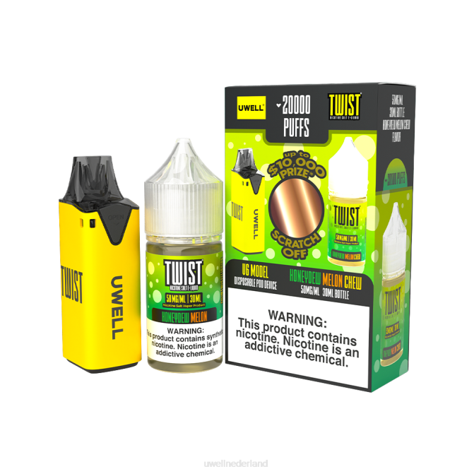 FXZZ212 UWELL V6 wegwerpapparaat + papa\s damp 30 ml sap - collabbundel - UWELL Maastricht clr rood/flv boterkoekje 48 mg