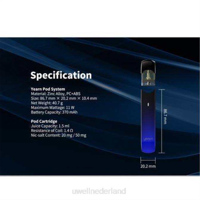 FXZZ256 UWELL YEARN Pod-apparaat (pods niet inbegrepen) - UWELL Amsterdam grijs
