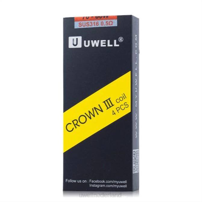 FXZZ92 UWELL CROWN 3 spoelen (4-pack) - UWELL Maastricht 04 ohm