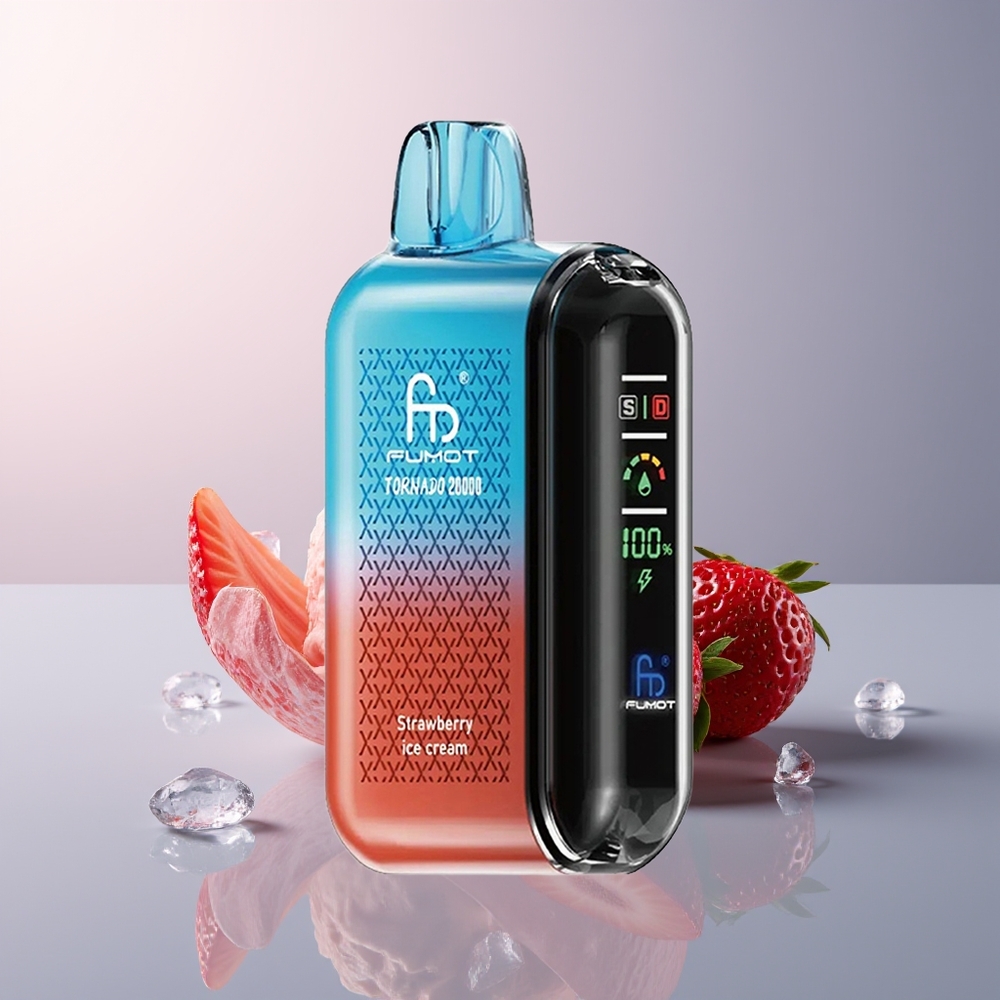 Fumot Tornado 20000 Aardbeien IJs Dual Mesh Coil Smart Display