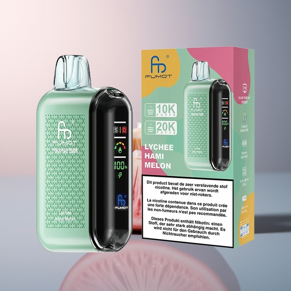 Fumot Tornado 20000 Lychee Hami Melon Dual Mesh Coil Smart Display