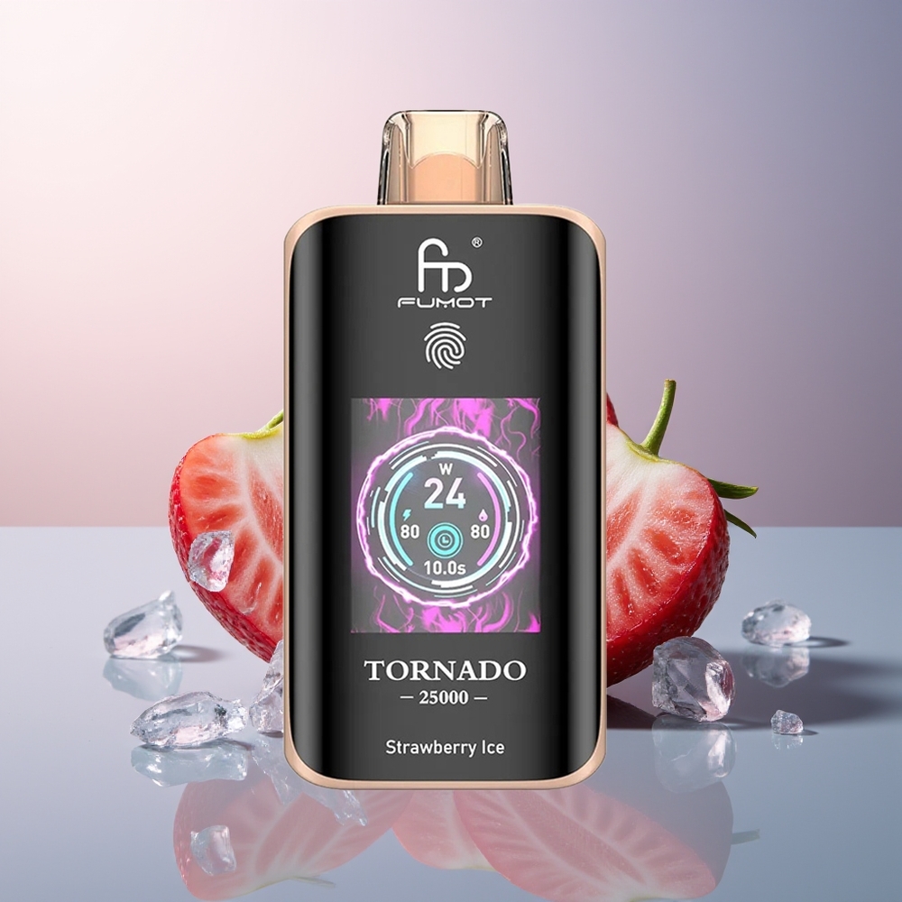 Fumot Tornado 25000 Aardbei IJs HD Scherm Type-C Opladen