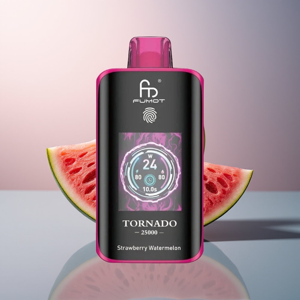 Fumot Tornado 25000 Aardbei Watermeloen HD Scherm 700mAh Oplaadbaar