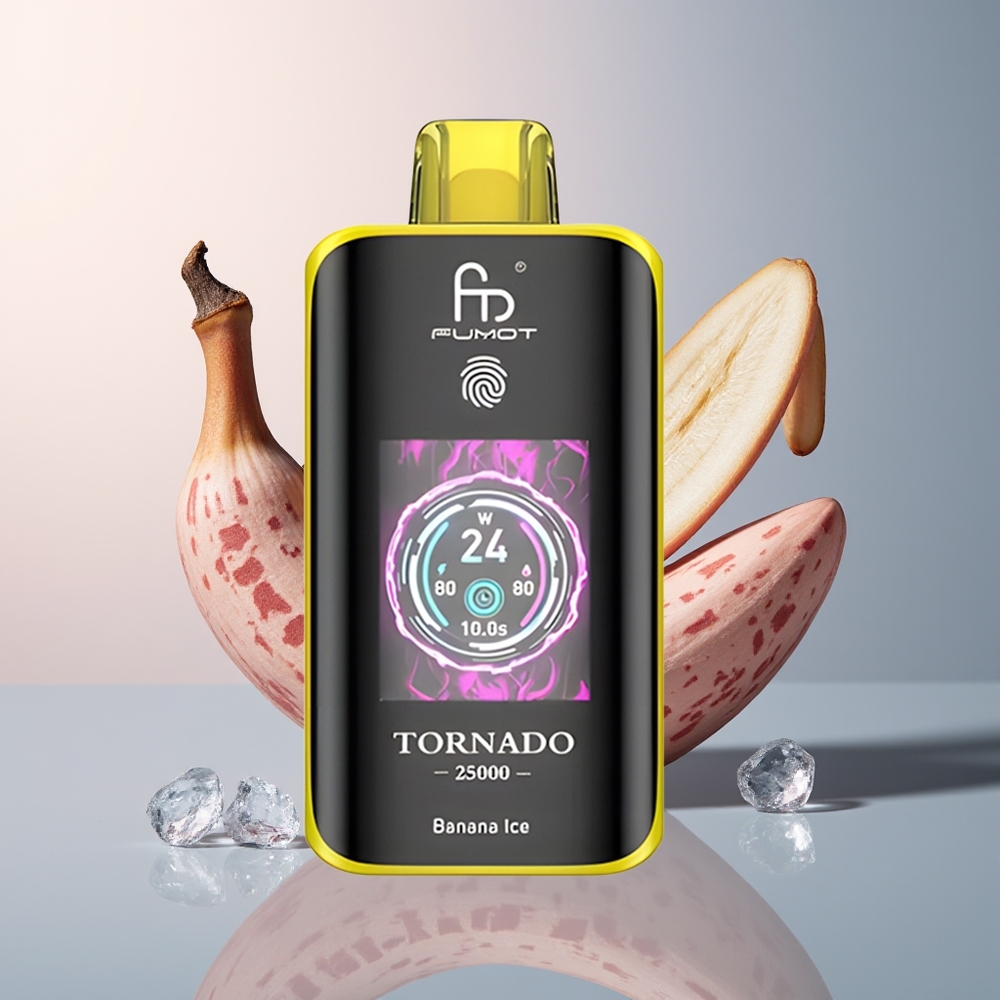 Fumot Tornado 25000 Banaan IJs HD Scherm Type-C