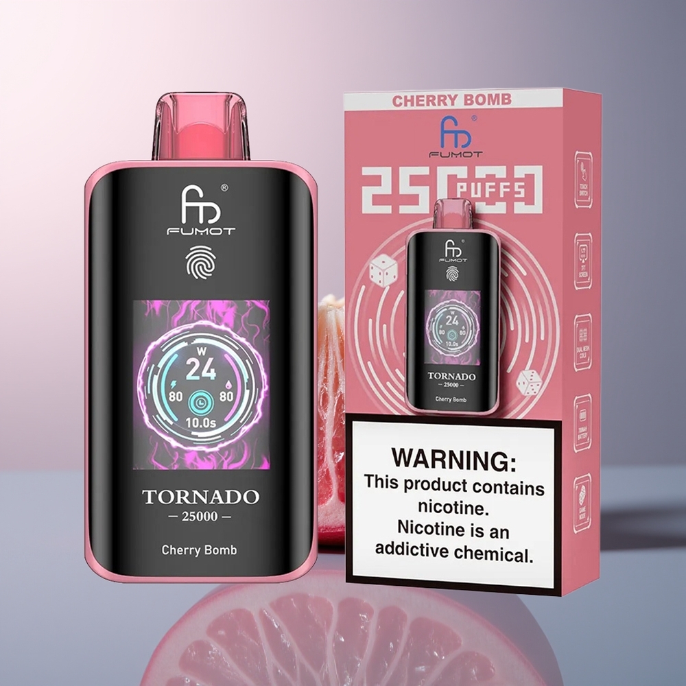Fumot Tornado 25000 Kers Bom Scherm 20ml