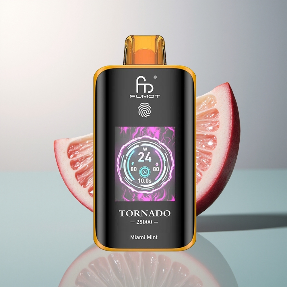 Fumot Tornado 25000 Miami Munt HD Scherm Type-C Oplading