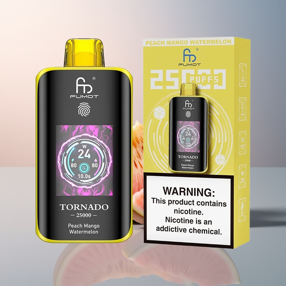 Fumot Tornado 25000 Perzik Mango Watermeloen HD Type-C