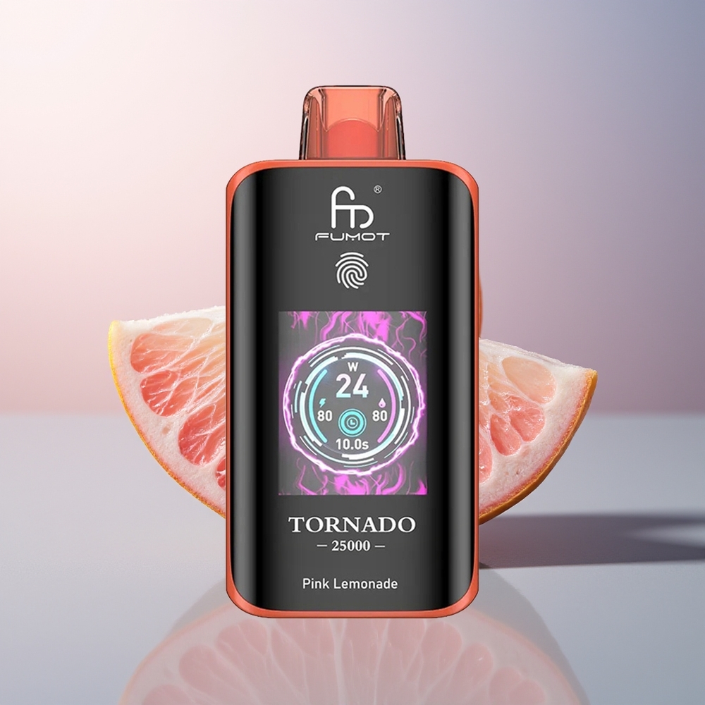 Fumot Tornado 25000 Roze Limonade HD Scherm 700mAh Oplaadbaar