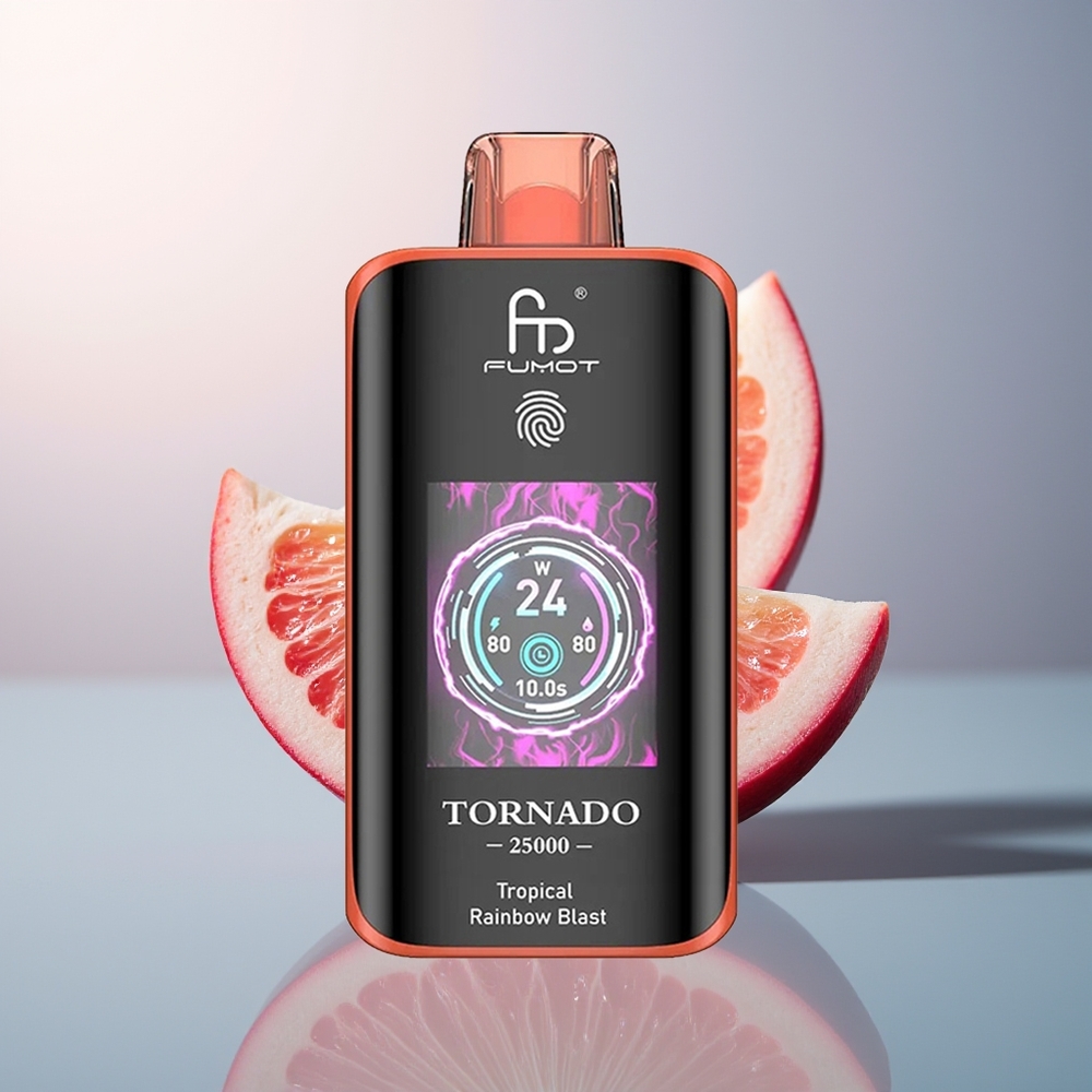 Fumot Tornado 25000 Tropische Regenboog Explosie met Oplaadbare Batterij en HD-scherm