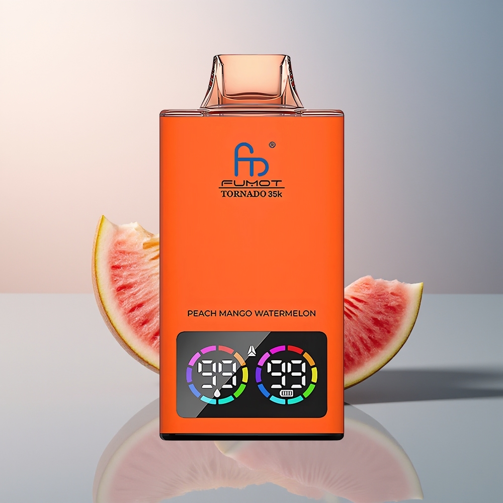 Fumot Tornado 35000 Perzik Mango Watermeloen Dual Mesh Coil Fast Charging