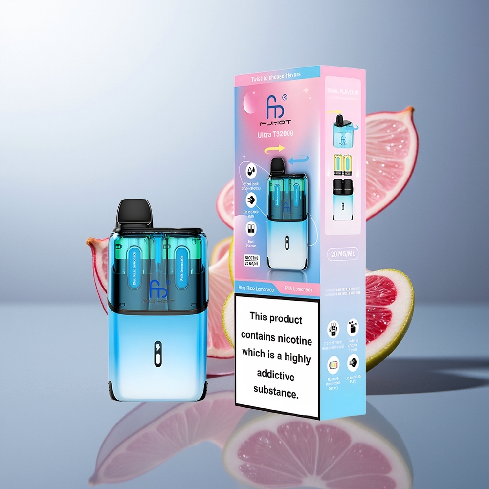 Fumot Ultra T32000 Blauwe Framboos Citroenlimonade - Roze Limonade met Geavanceerde Mesh Coil en Type-C Opladen