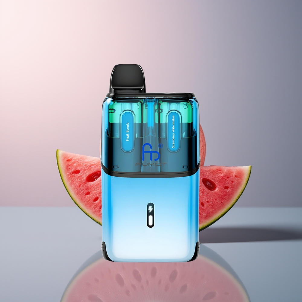 Fumot Ultra T32000 Fruit Bom - Aardbei Watermeloen  Dubbel Vloeistof Mesh