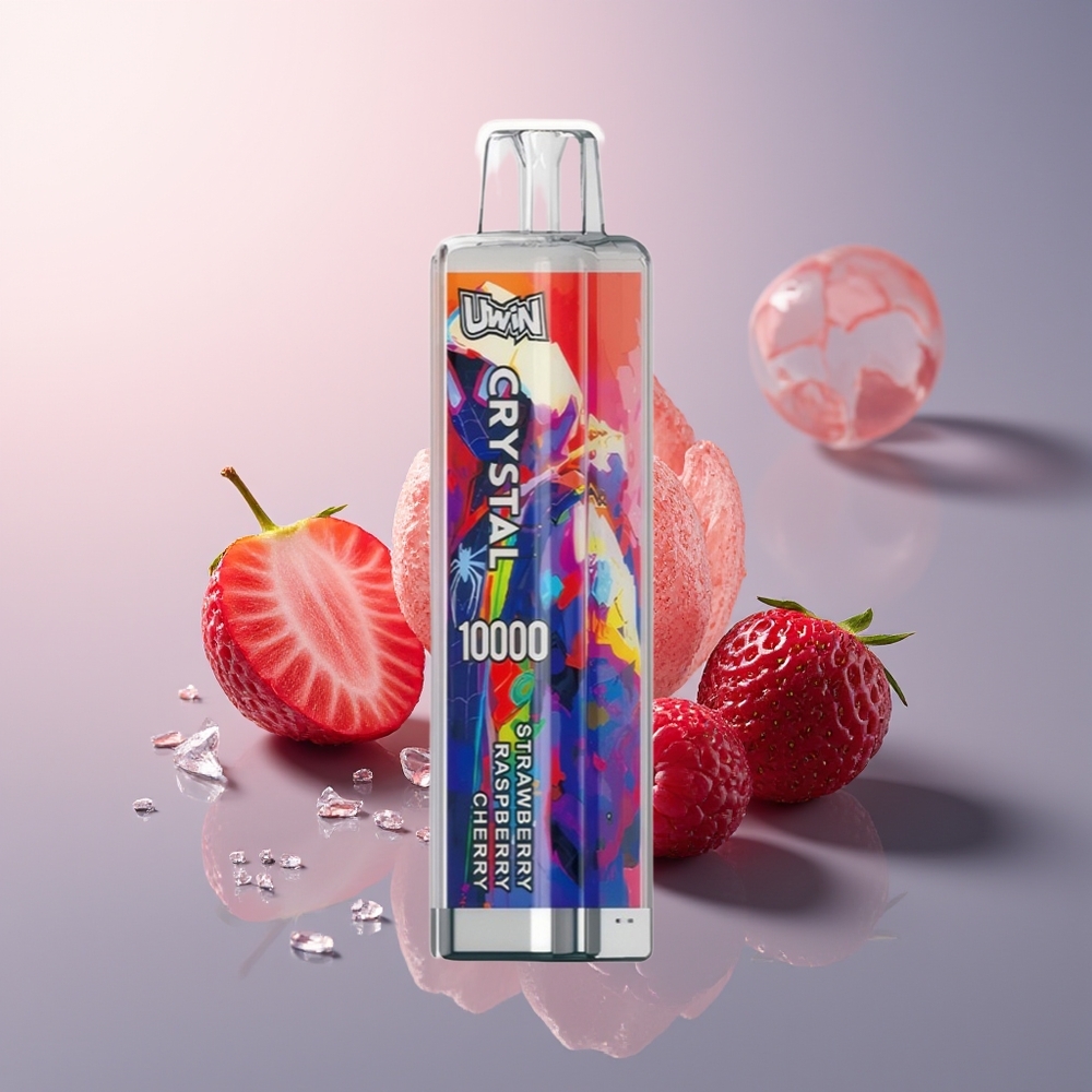 Uwin Crystal 10000 Aardbei Framboos Kers RGB 18ml Type-C Mesh
