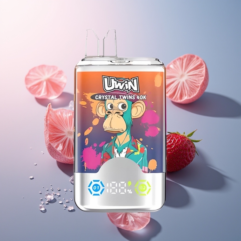 Uwin Crystal Twins 40000 Aardbei Framboos Kers Mr Blauw Mesh Type-C