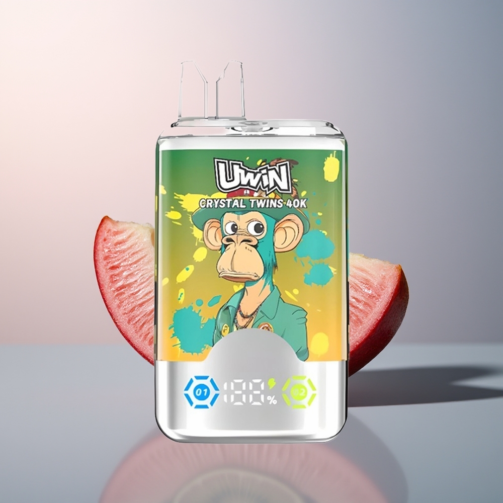Uwin Crystal Twins 40000 Kiwi Passievrucht Guava Twee Appel Mesh Coil 32ml
