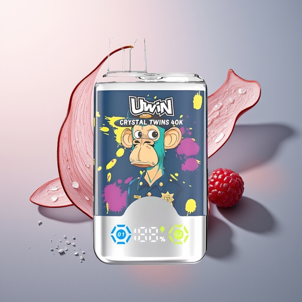 Uwin Crystal Twins 40000 Kiwi Passievrucht Guave Blauwe Bes Framboos Mesh Coil Type-C