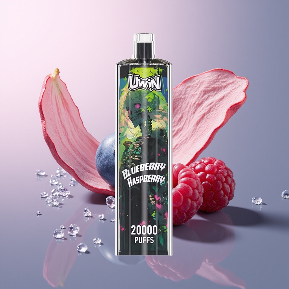 Uwin Shisha Hookah Crystal 20000 Puffs Blauwe Framboos Mesh Type-C