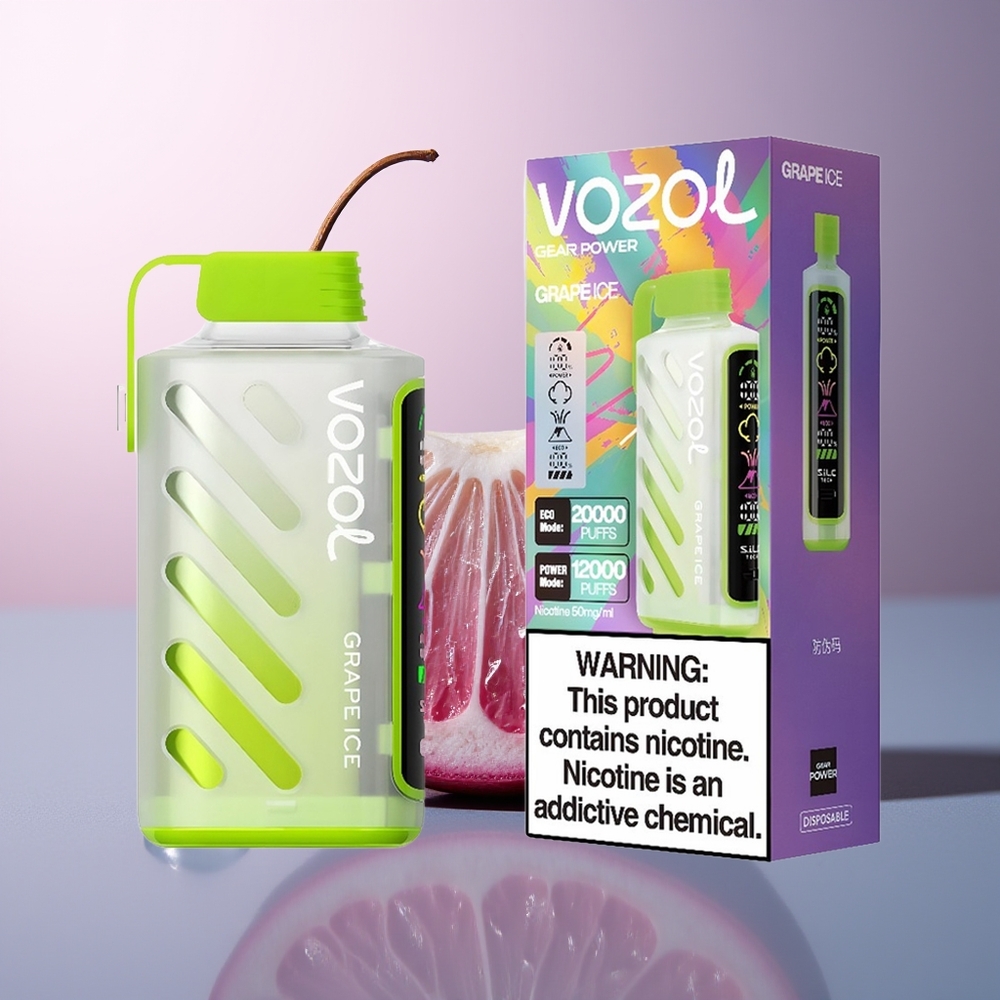 VOZOL Gear Power 20000 Druiven IJs Dual Mesh Coil Full Scherm