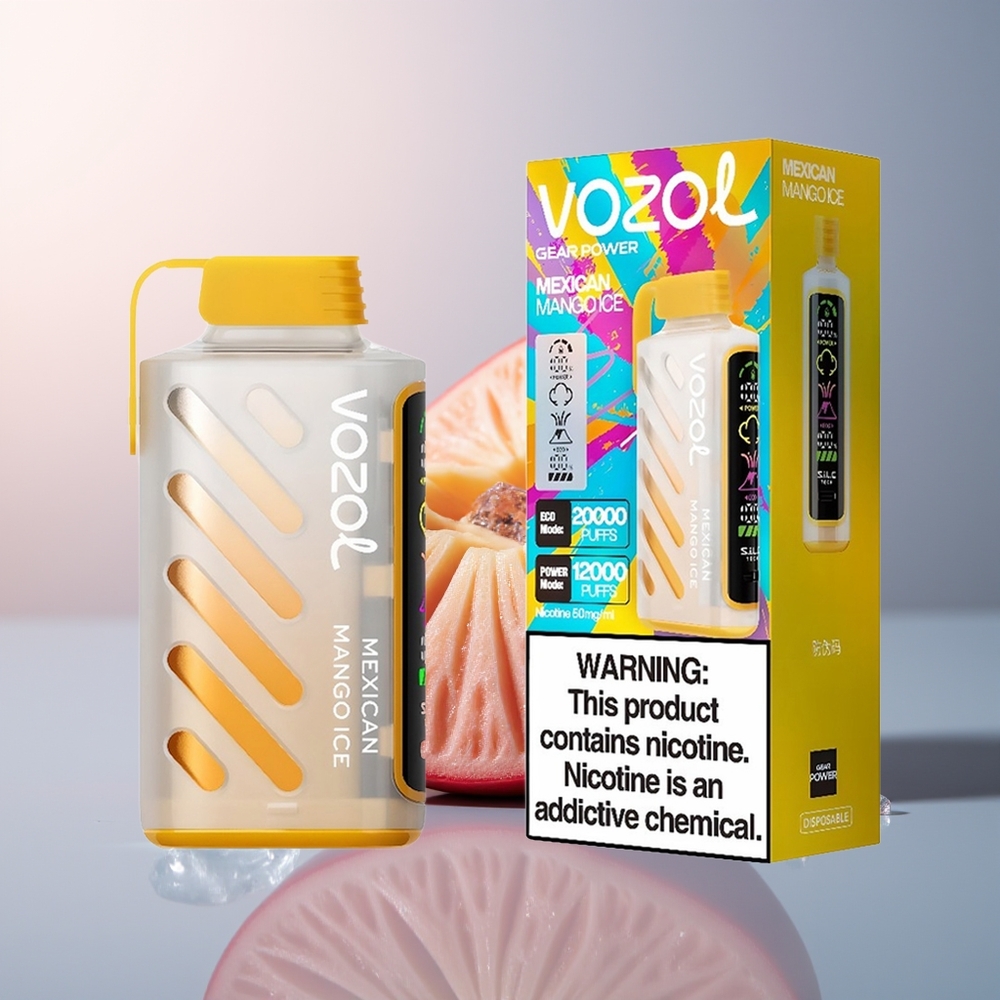 VOZOL Gear Power 20000 Hollandse Mango IJs met Dual Mesh Coil en 20mL Vulling
