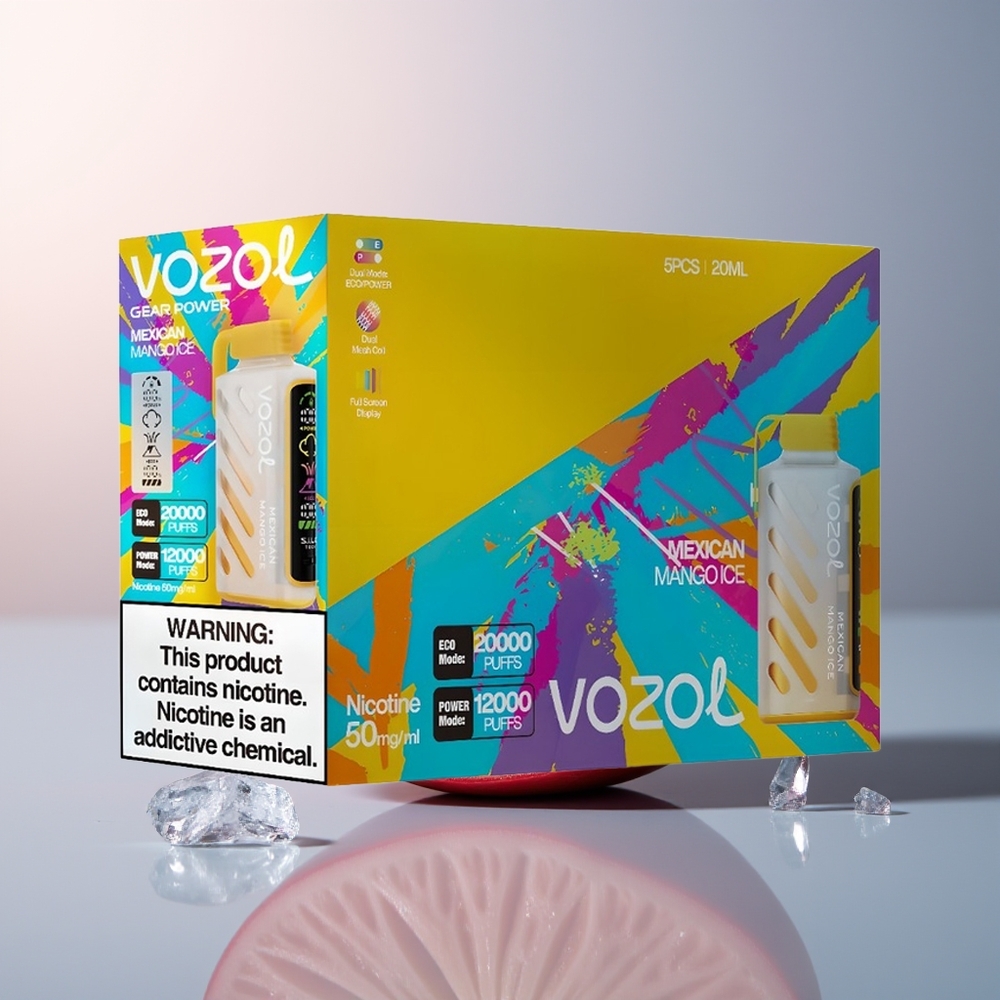 VOZOL Gear Power 20000 Hollandse Mango IJs met Dual Mesh Coil en 20mL Vulling