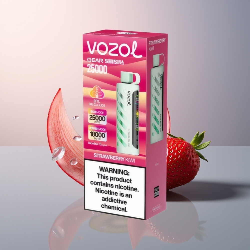 VOZOL Gear Shisha 25000 Aardbei-Kiwi Dual Mesh 5mg