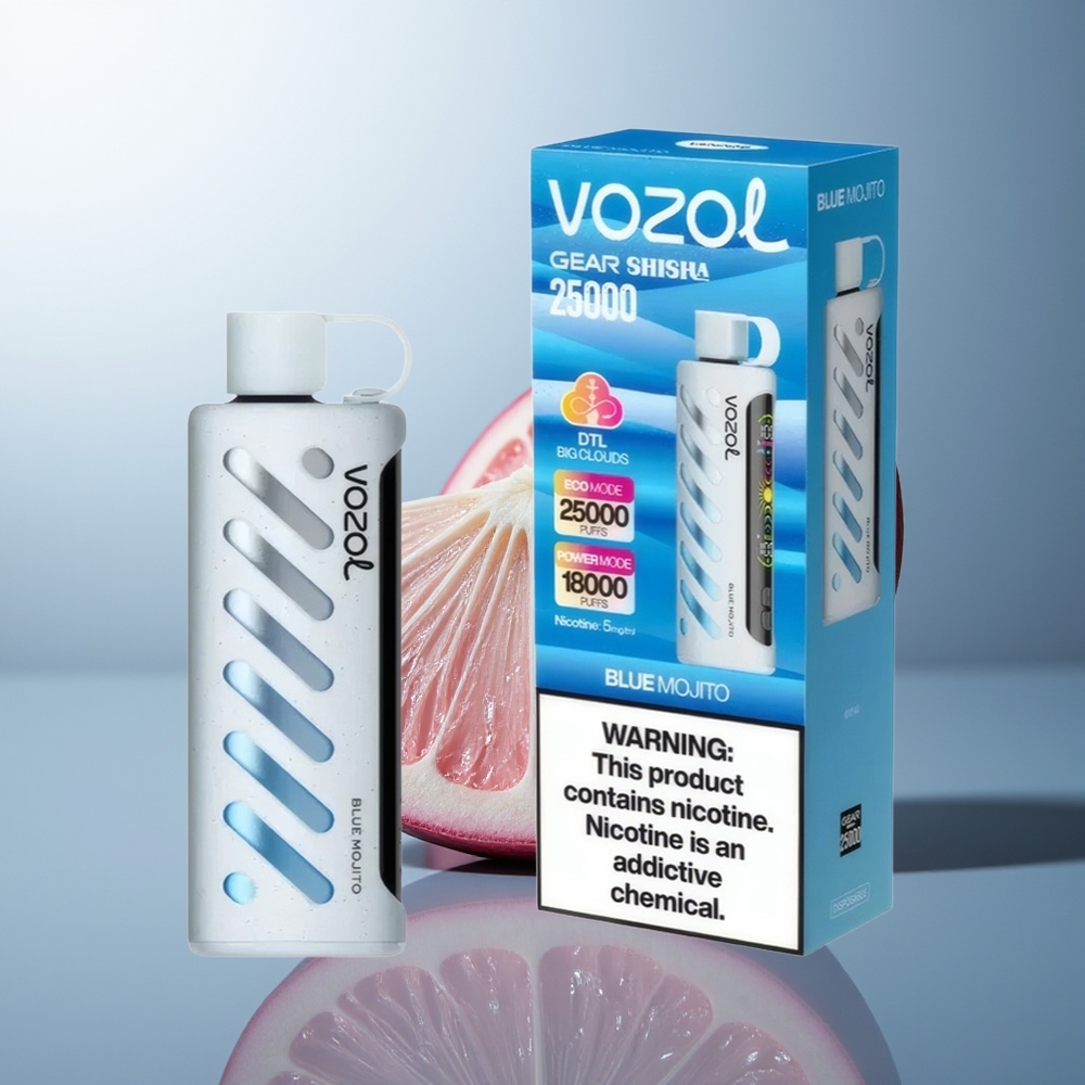 VOZOL Gear Shisha 25000 Blauwe Mojito Dual Mesh 5mg