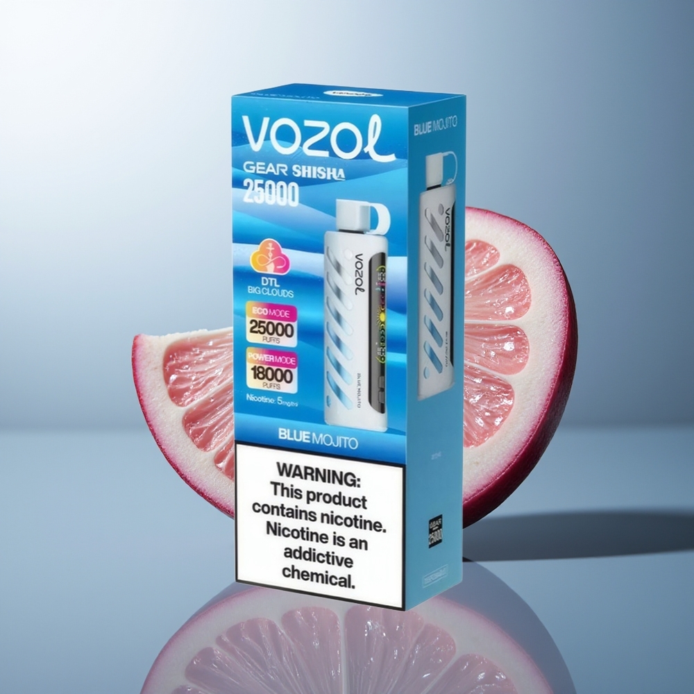 VOZOL Gear Shisha 25000 Blauwe Mojito Dual Mesh 5mg