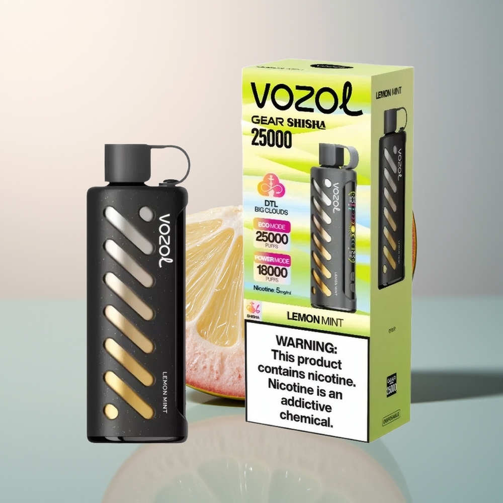 VOZOL Gear Shisha 25000 Citroen Munt Dual Mesh 5mg