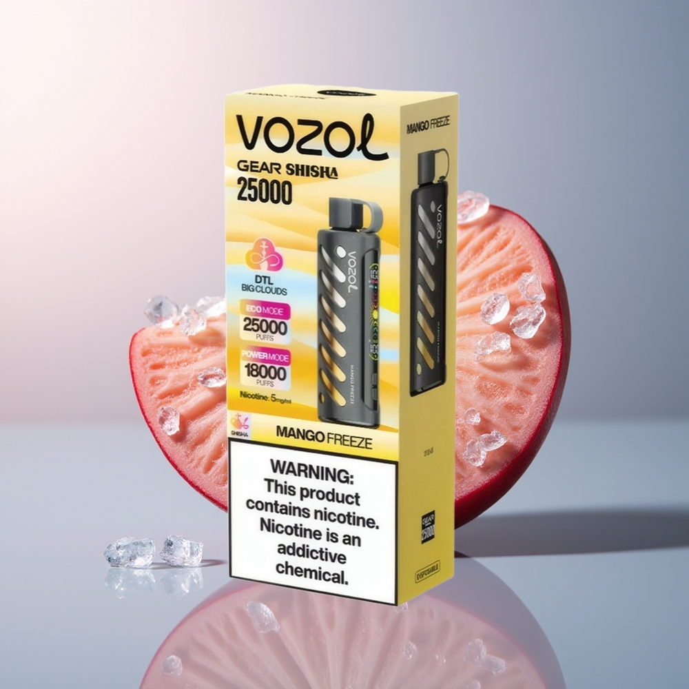 VOZOL Gear Shisha 25000 Mango Vries Dual Mesh 5mg
