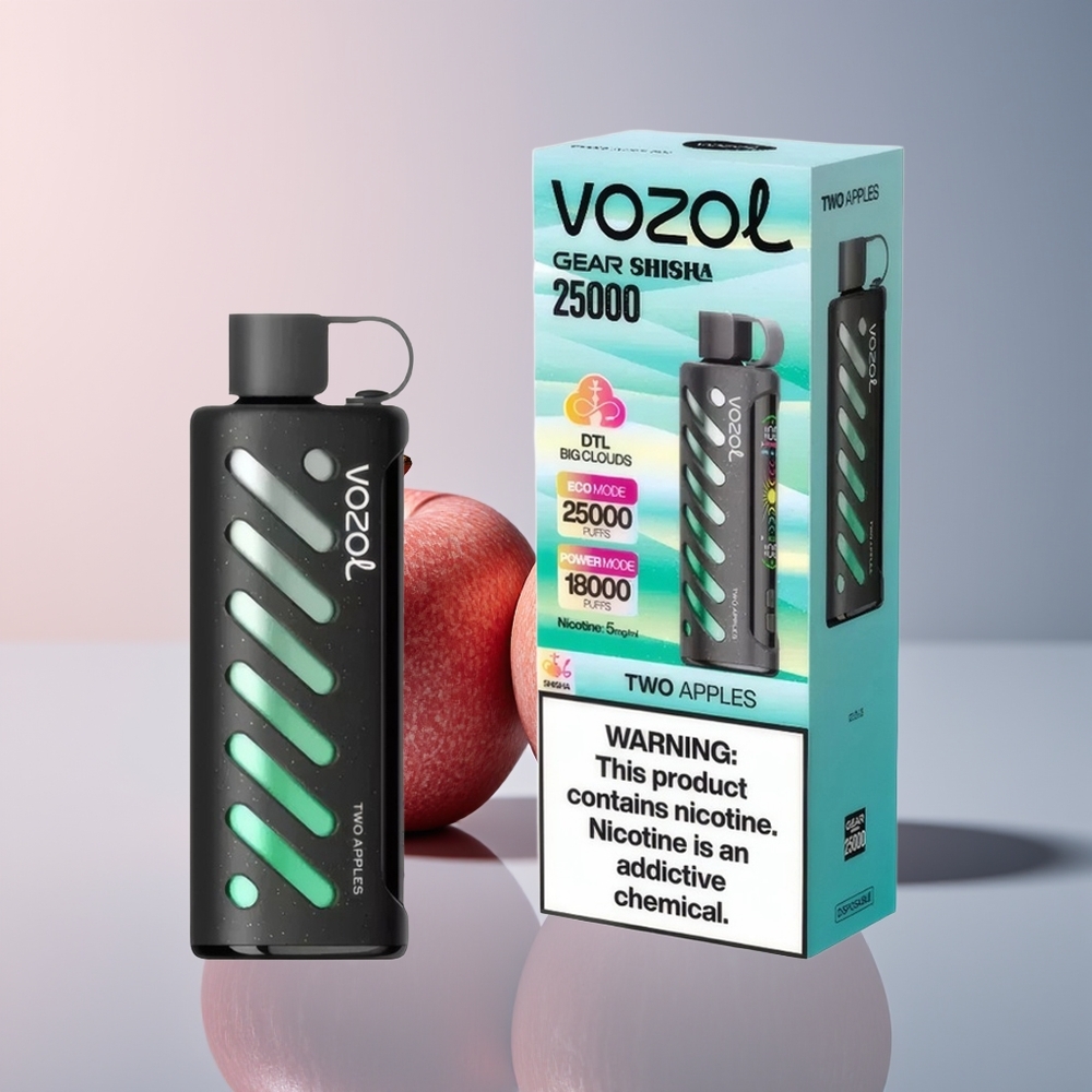 VOZOL Gear Shisha 25000 Twee Appels Dual Mesh 5mg