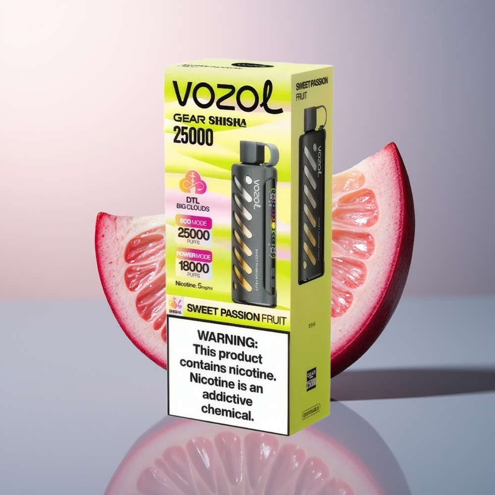 VOZOL Gear Shisha 25000 Zoete Passievrucht Dual Mesh 1000mAh