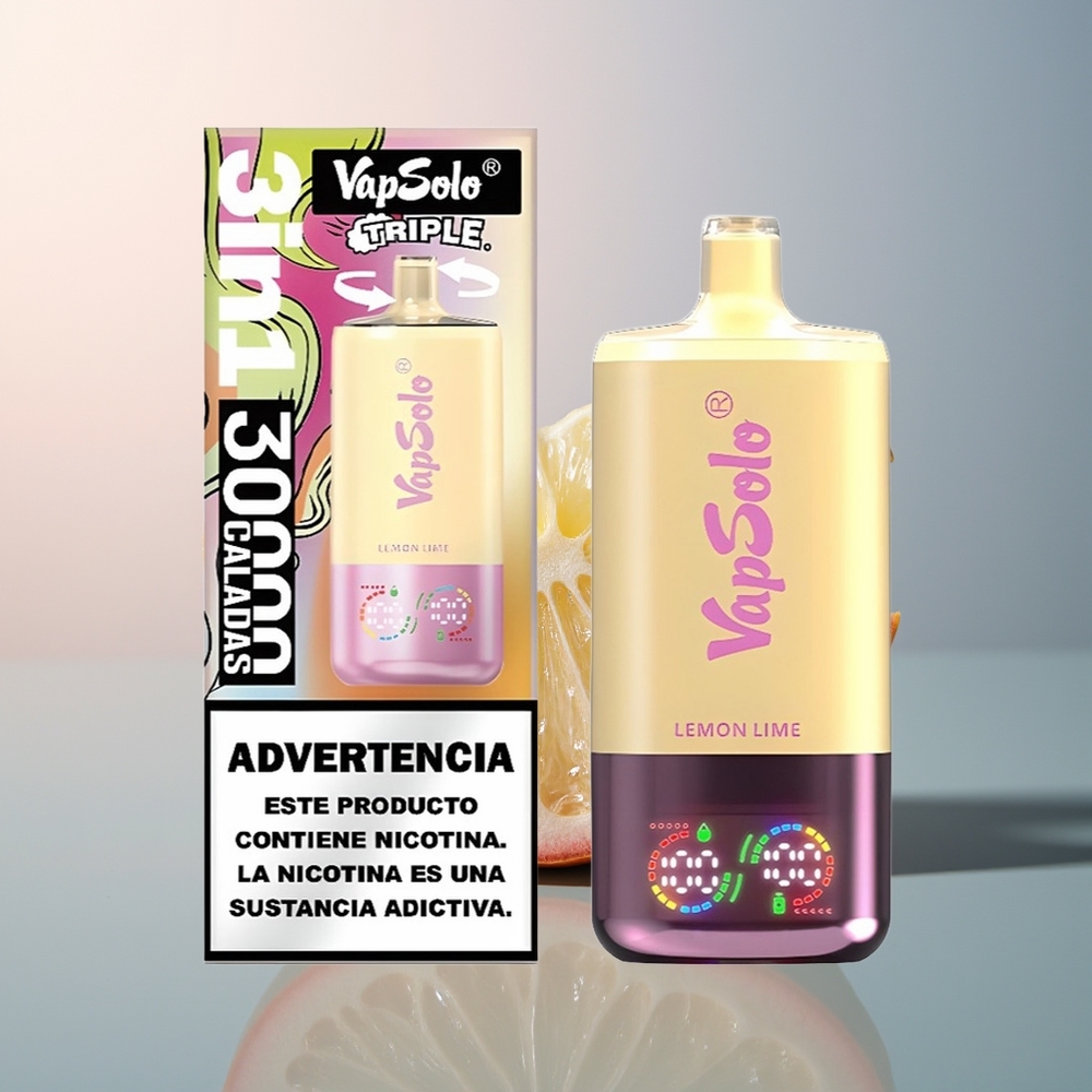 Vapsolo Triple 30000 Citroen Limoen 40ml Type-C