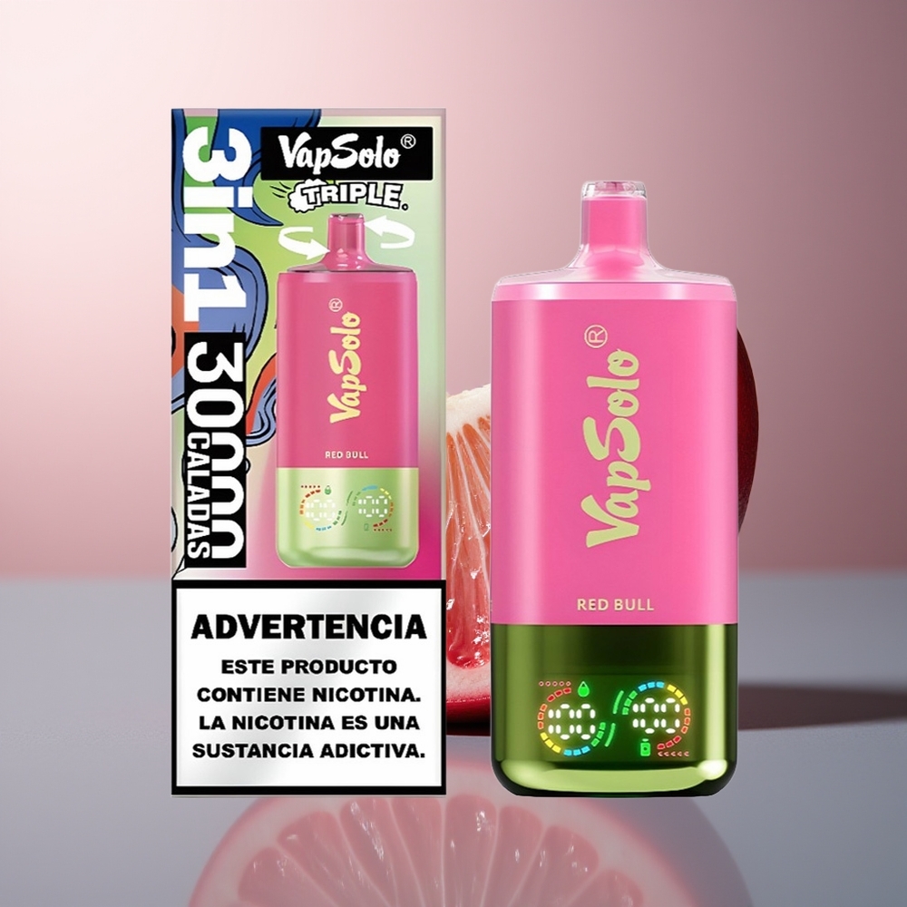 Vapsolo Triple 30000 Rode Stier VapSolo Drie 40ml Type-C