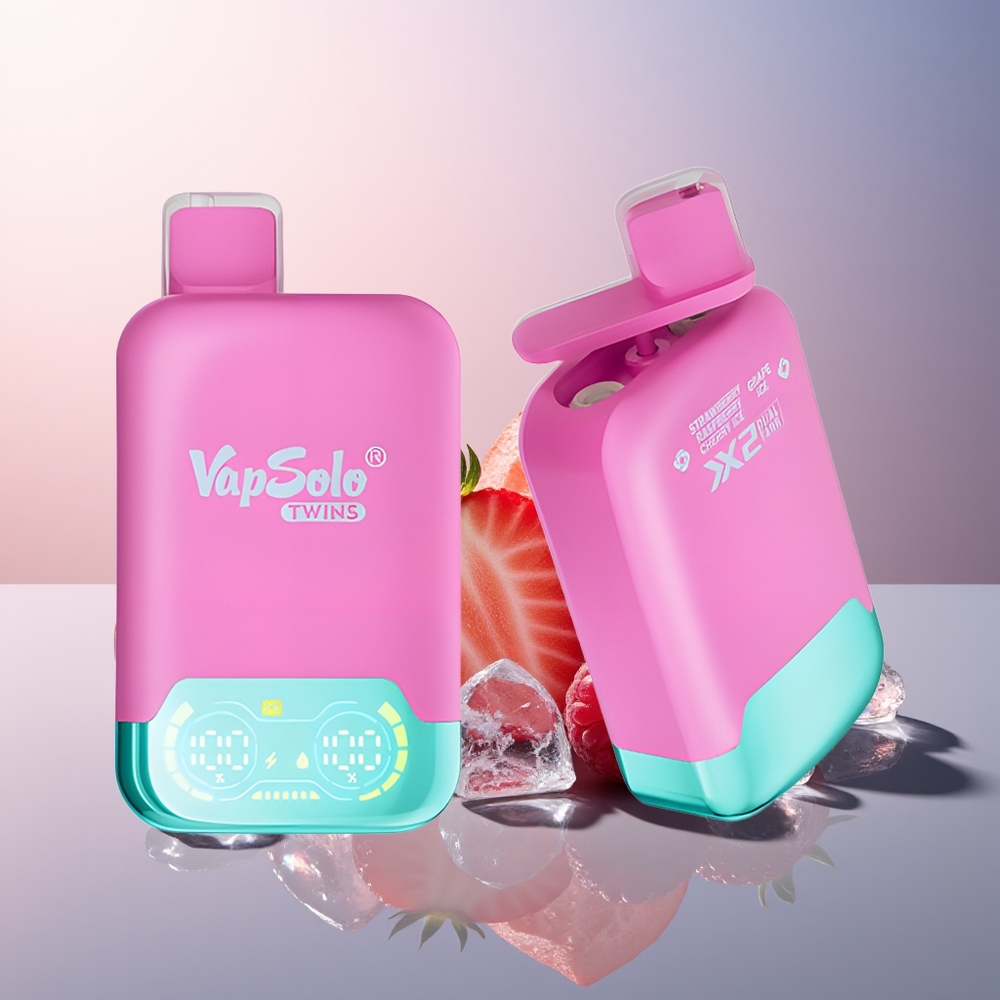 Vapsolo Twins 20000 Aardbei Framboos Kers IJs  Druif IJs 40ml Type-C