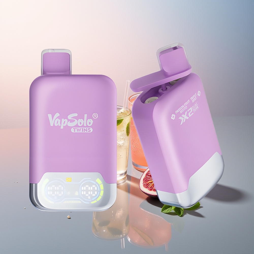 Vapsolo Twins 20000 Passievrucht Mojito  Drievoudige Munt met Type-C en 40 ml Tank