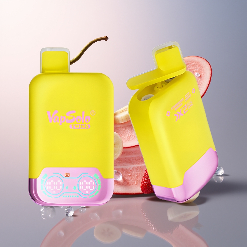 Vapsolo Twins 20000 Aardbei Banaan & Bruisende Kers Type-C 40ml